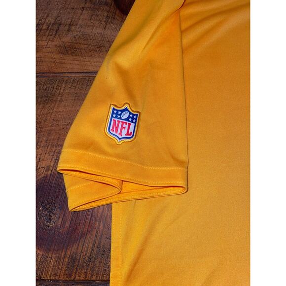 NWT Mens Nike DriFit On Field Apparel Yellow‎ Pittsburgh Steelers Polo Shirt M - Picture 5 of 9